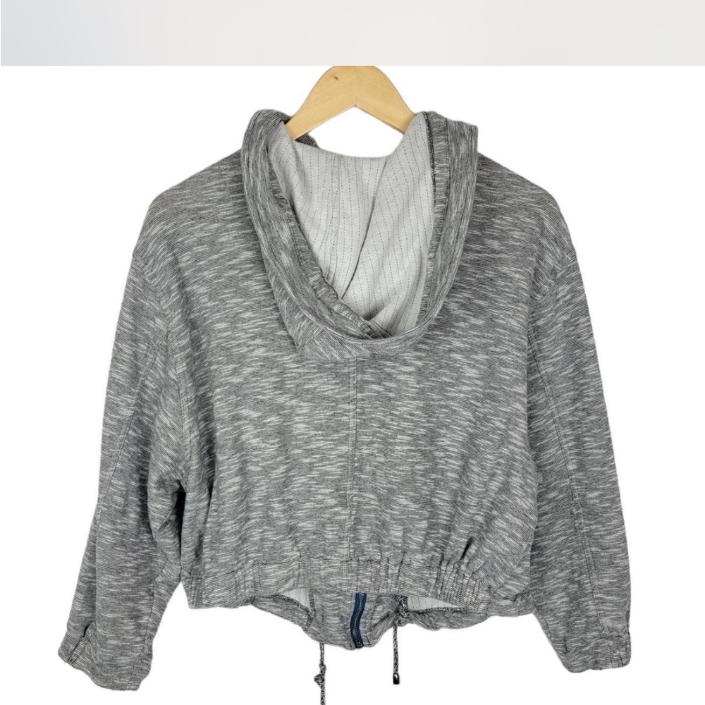 Free People Heather Gray Zip-Up Sweater - Picture 3 of 3